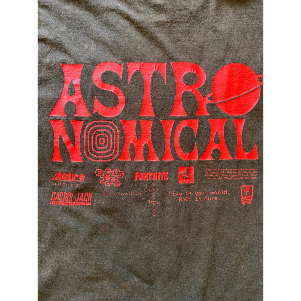 Travis Scott Cactus Jack x Fortnite Astronomical T-Shirt Brown Graphic Mens‎ L - Picture 6 of 7